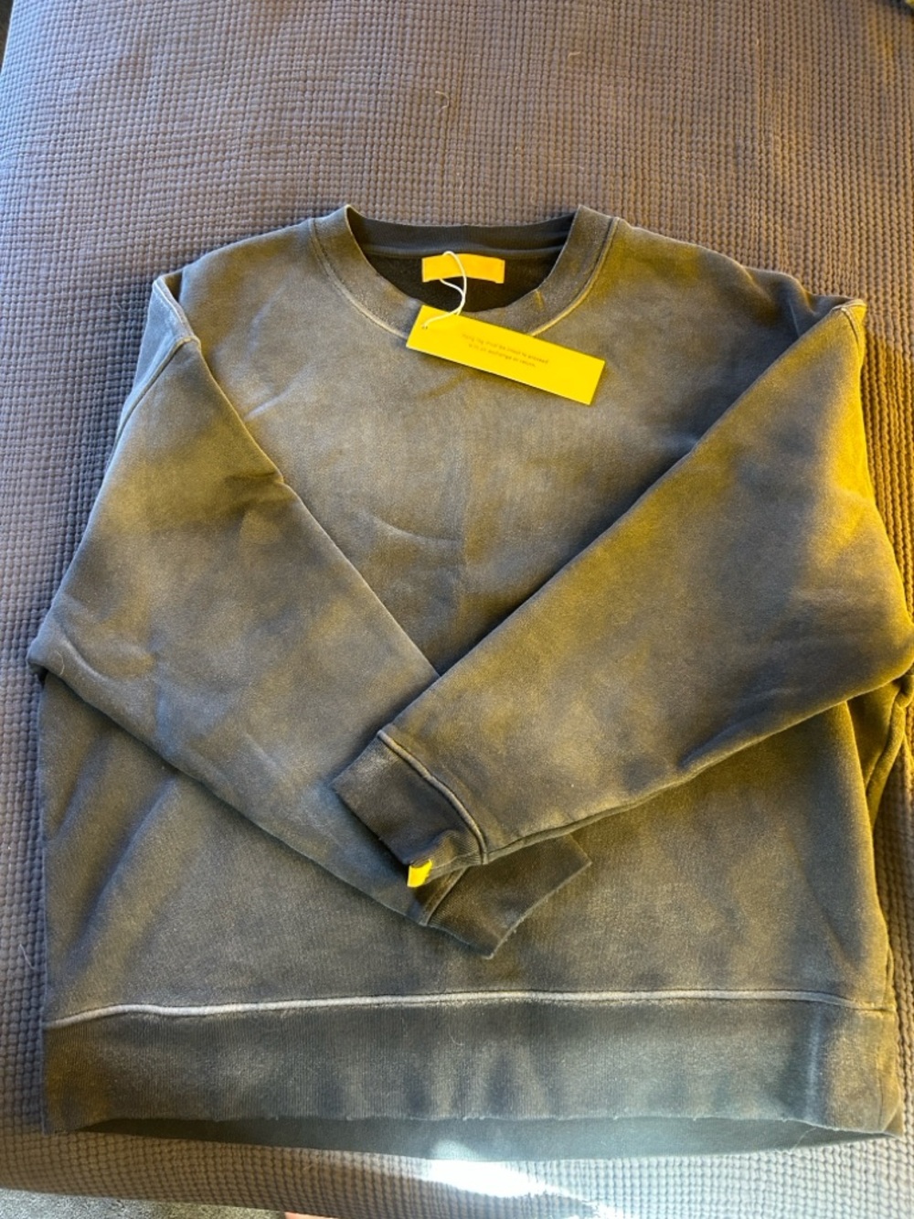 Rare NWT yellow label co Crewneck Sweatshirt in Washed Charcoal Gray
